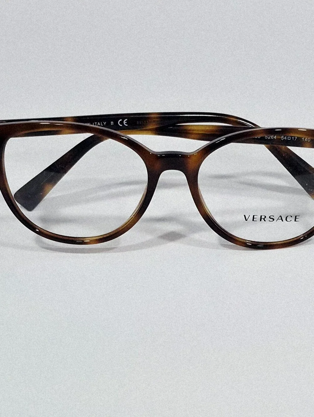 Versace eyeglass frame MOD. 3256 Color 5264 Havana Tortoise. Made in Italy.